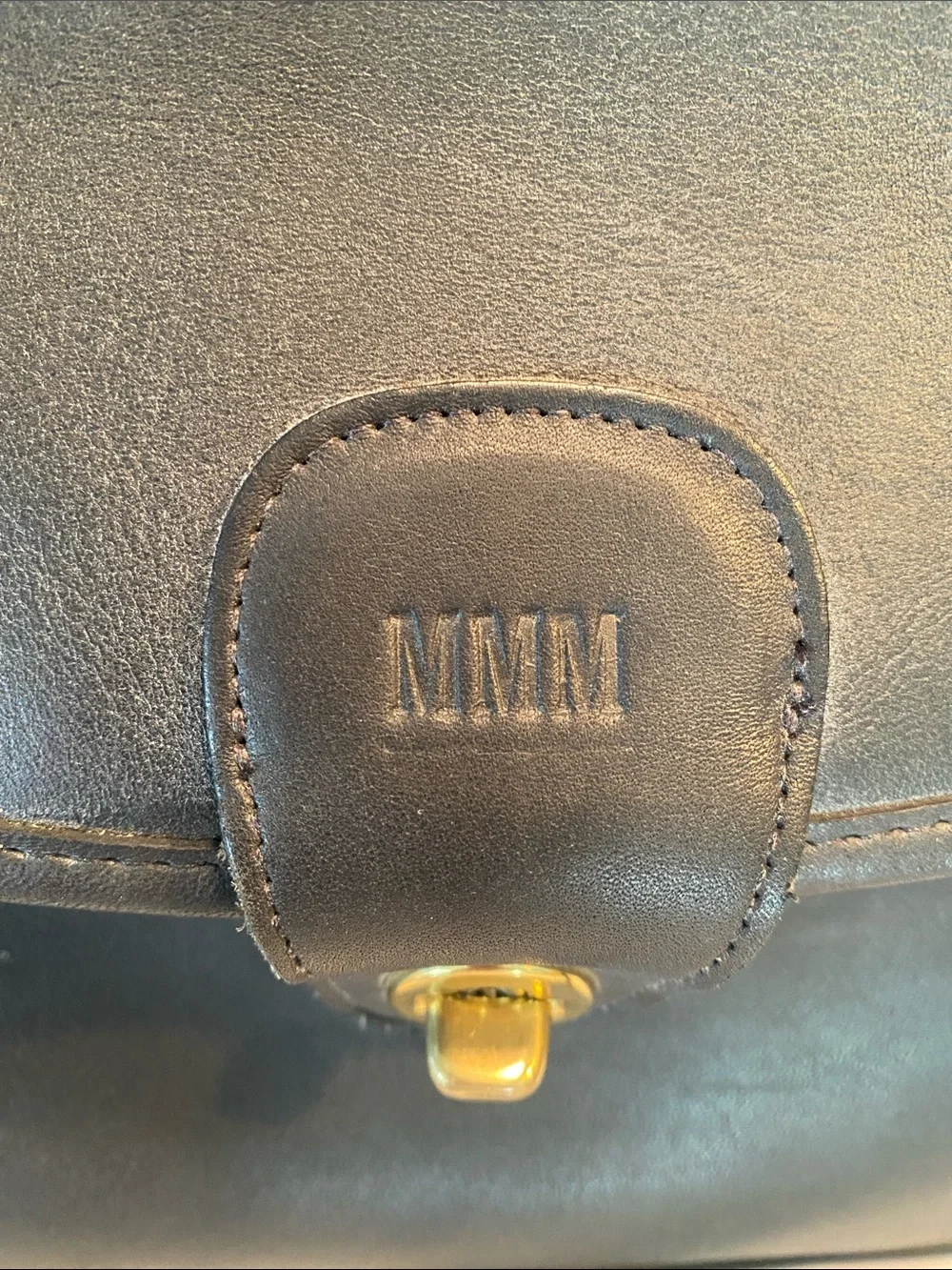 Vintage 5266 Coach Beekman Black Leather Briefcase with Gold Hardware